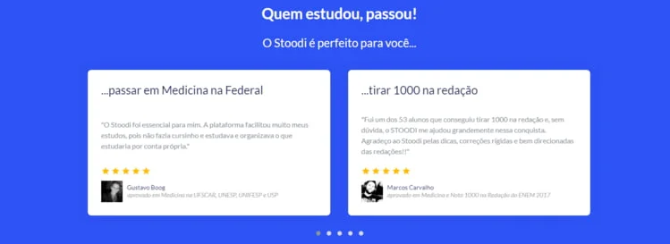 depoimentos stoodi
