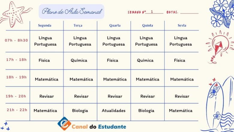 Como Criar Cronograma de Estudos para Concurso | Download
