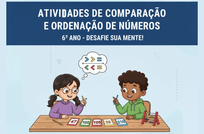 exercícios de comparação e ordenação de números