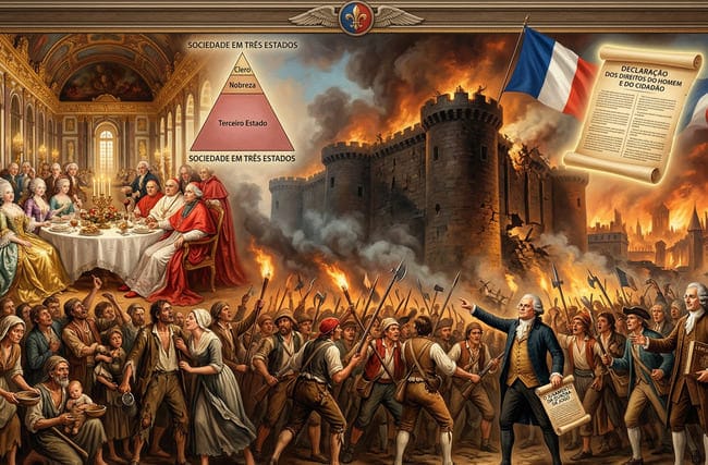 Revolução Francesa e suas consequências sociais.